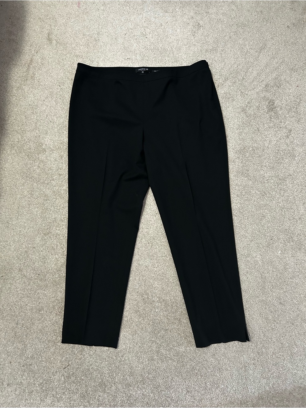 Lafayette 148 New York Bleeker Wool Black Trousers Sz 16 - Picture 5 of 13